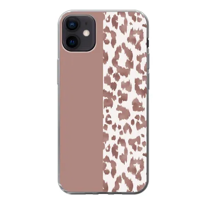 Produktbild von MuchoWow® Handyhülle Schutzhülle Hülle für iPhone 12 mini Tiermuster - Rosa - Tiere Silikon Softcase Handy Hülle - Bild