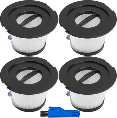 Produktbild von 4 Stück HEPA Ersatzfilter für Moosoo K17 Akku Staubsauger, Zubehör Staubbehälter Filter mit Sieb (4 HEPA Filter + 4 Sieb + Reinigungsbürste)