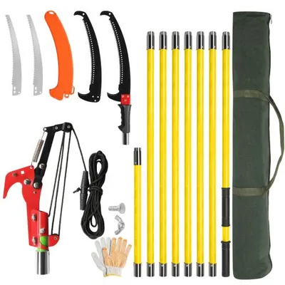 Image de Sécateur télescopique FCH 2-8 m, poignée réglable, kit de sécateurs, orange