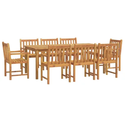 Image de vidaXL Ensemble de jardin 9 pièces en bois massif d'acacia