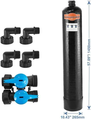 Image de Adoucisseur d'eau – Pour toute la maison – Anti-calcaire pour les robinets – Adapté à toutes les canalisations – Raccords BSPT de 2,54 cm et 1,91 cm – Pour 5 à 8 personnes