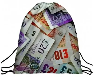 Produktbild von Rucksacktasche mit „Money“-Aufdruck (A4)