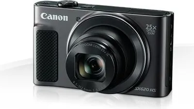 Produktbild von Canon PowerShot SX620 HS, 20,2 MP, 5184 x 3888 Pixel, CMOS, 25x, Full HD, Schwarz