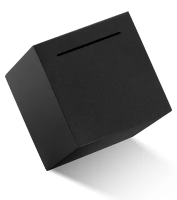 Produktbild von Große Spardose aus Edelstahl, schwarz