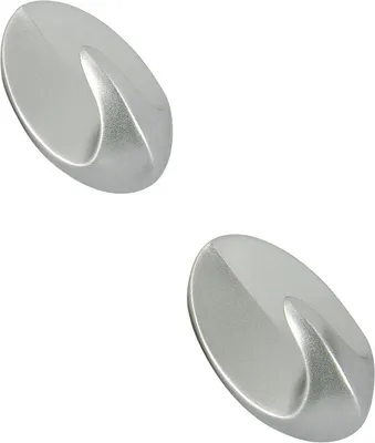 Produktbild von Haken, oval, groß, chrome/matt (2er Pack)
