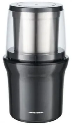 Produktbild von Heinner HCG-200DGIX2, Mühle mit Schlagmesser, 70 g, Edelstahl, Schwarz, Transparent, Metall, Kunststoff, 200 W
