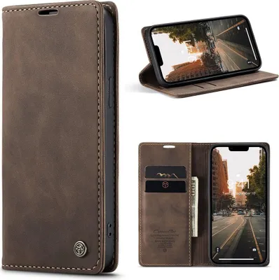Produktbild von iPhone 15 Hülle - CaseMe 013 Klapphülle - Dunkelbraun