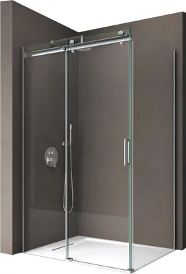 Immagine prodotto di doporro Box Doccia 70x100x195 cm in Vetro Temperato Trasparente 8 mm Porta Scorrevole con Maniglie e Profili Cromati, Trattamento Anticalcare Easy Clean - Ravenna17K
