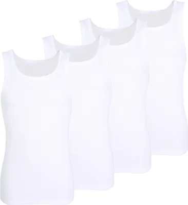 Produktbild von TOM TAILOR Herren Tank-Top weiß uni 4er Pack Größe: 5