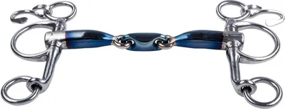 Immagine prodotto di Trust, briglia Pelham a doppia bottoniera, acciaio dolce, diametro 16 mm