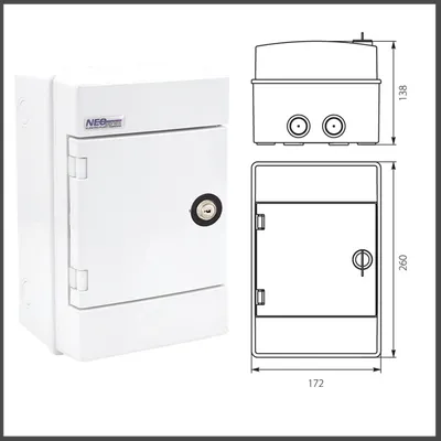 Image de Armoires de distribution Ap RH Boîtier à fusibles pour locaux humides ELEKTRO-PLAST blanc