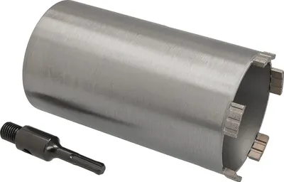 Produktbild von Diamantbohrkrone Ø 102 mm Nutzlänge 180 mm mit SDS+-Aufnahme 100 mm Segmenthöhe 10 mm Diamant Bohrkrone Trockenbohrkrone Kernbohrer Betonbohrkrone Kernbohrkrone BTEC