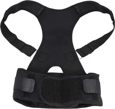 Image de Correcteur de posture et soutien dorsal pour femmes et hommes - soutien des épaules et du dos - soulagement de la douleur - taille L - noir