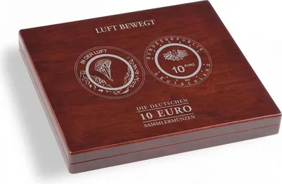 Produktbild von Münzkassette für 15 dt. 10-Euro-Sammlermünzen Luft bewegt in Kapseln schwarz