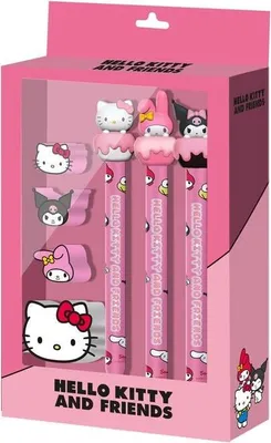 Produktbild von Hello Kitty Schreinset mit Notizbüchern, Stiften und Aufklebern