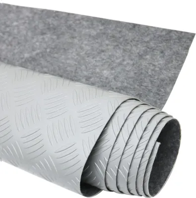 Produktbild von Antirutschmatte Gumimatte Bodenbelag Riffelblech Optik 100 x 200 cm Grau