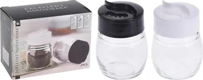 Obrázek produktu pro Skleněná slánka a pepřenka s nastavitelnými otvory