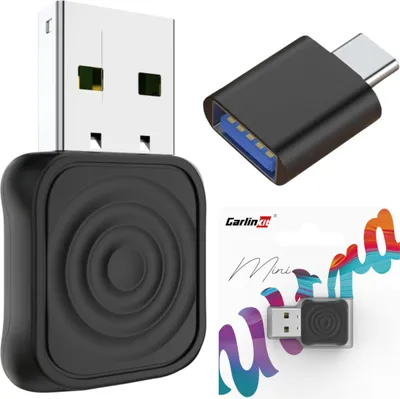 Produktbild von Carlinkit Mini Ultra Adapter + USB-C Adapter für CarPlay/Android Auto