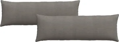Zdjęcie produktu dla vidaXL Poduszka na sofę 2 sztuki jasnoszara 120 x 40 cm tkanina sztruksowa