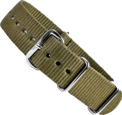 Produktbild von Outdoorband 18mm 20mm 22mm 24mm | Outdoor Textil Durchzugsband olive 25547S, Stegbreite:24mm