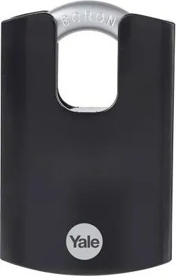 Produktbild von Yale Vorhängeschloss Wetterfest mit Schlüssel, 63mm, Schloss, Schwarz