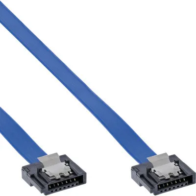 Produktbild von InLine S-27701K, 0,15 m, SATA III, SATA 7-pin, SATA 7-pin, Stecker/Stecker, Blau