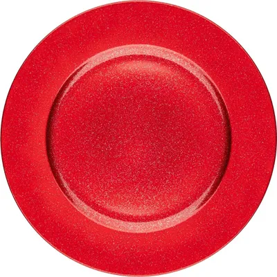 Obrázok produktu pre Podkładka dekoracyjna okrągła czerwona 33 cm