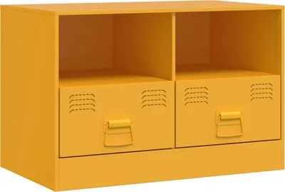 Obrázek produktu pro vidaXL TV skříňka hořčicově žlutá 67x39x44 cm ocelová