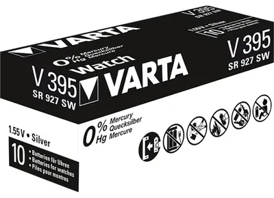 Produktbild von VARTA Silberoxid-Knopfzelle 395, Batterie, (10 Stück)