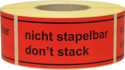Produktbild von TransPak Hinweis Etiketten nicht stapelbar 1.000 Stk/Rolle