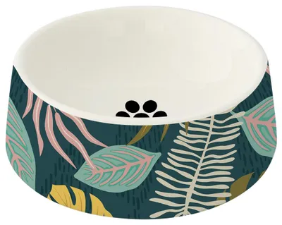 Image de Gamelle en porcelaine pour animaux de compagnie Tropical Blue
