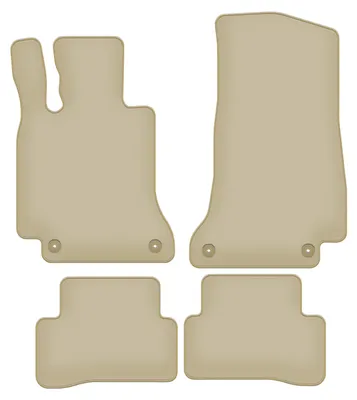 Immagine prodotto di Tappetini in velluto PREMIUM beige compatibili con Mercedes C W205 z podnóżkiem (2015-, station wagon, berlina) – con fissaggi – su misura
