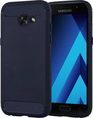 Produktbild von Cadorabo Hülle für Samsung Galaxy A3 2017 in Blau Schutzhülle TPU Case Cover Etui Handyhülle