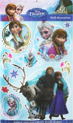 Produktbild von Disney 3D Poster Disney Frozen Die Eiskönigin Wandtattoo 10 Stück Wandsticker Wandbilder Mädchen Kinderzimmer Deko mehrfarbig