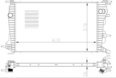 Obrázok produktu pre Chladič, chladenie motora NRF 550004