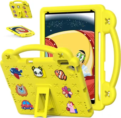 Produktbild von Schutzhülle für iPad Air 2019/ iPad Pro 10.5 Niedliche Hülle für Kinder, Stoßfest mit Griff und Ständer Gelb