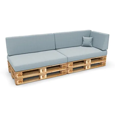 Immagine prodotto di POKAR Cuscini per pallet Cuscini per pallet con rivestimento sfoderabile Divano per pallet, Dimensioni:Set di 6, Colore:Blu