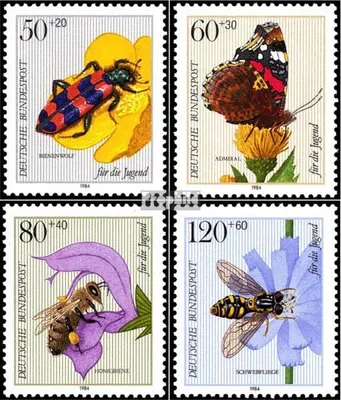 Produktbild von Briefmarken BRD (BR.Deutschland) 1984 Mi 1202-1205 (kompl.Ausgabe) gestempelt Jugend: Bestäuberinsekten