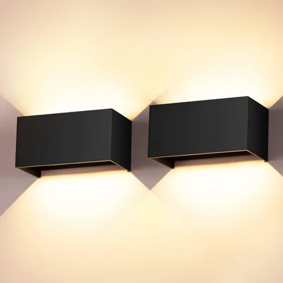 LED-Wandleuchte 2er Set, 24 W, warmweiß 3000 K, IP65