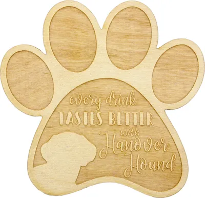 Produktbild von Hannoverscher Schweisshund - Tasse Untersetzer, graviert Untersetzer mit Hund, Geschenk für Hundeliebhaber von Art-Dog Marke