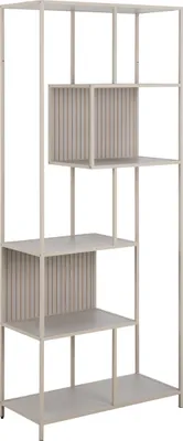 Produktbild von Standregal >Seaford< in grau, Metall / Hozwerkstoff - 77x185x35cm (BxHxT)