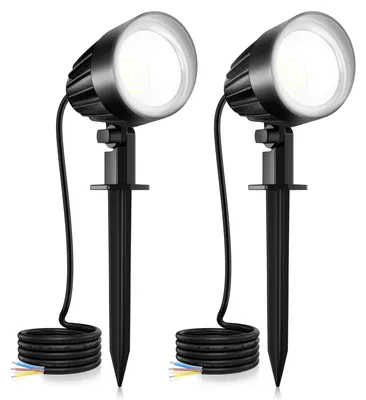 LED-Tuinstrahler 2er-Set, 6500K, 500 lm, IP66, Erdspieß