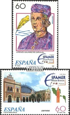 Produktbild von Briefmarken Spanien 1995 Mi 3255-3256 (kompl.Ausg.) postfrisch Briefmarkenausstellung