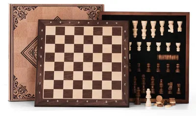 Productafbeelding van 2-in-1 magnetisch houten schaakspel voor kinderen