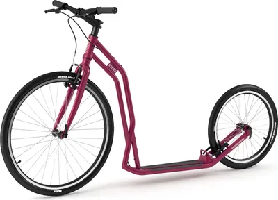 Immagine prodotto di Yedoo S2620 Scooter monopattino - per adulti e ragazzi, fino a 130 kg, con pneumatici 26/20 e manubrio regolabile Borgogna