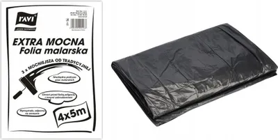 Zdjęcie produktu dla Folia malarska Extra mocna RAVI 4x5 m – ochrona podczas remontu