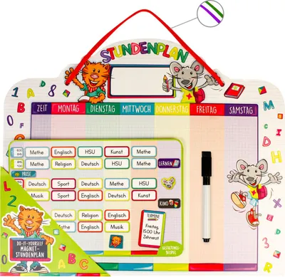 Produktbild von Trendhaus ABC SPASS Do-It-Yourself Magnet-Stundenplan, 3-fach sortiert