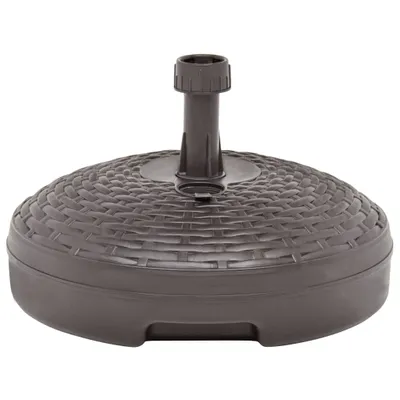 Zdjęcie produktu dla vidaXL Stojak na parasol Piasek/Woda 20 L Brązowy Plastik Rattan