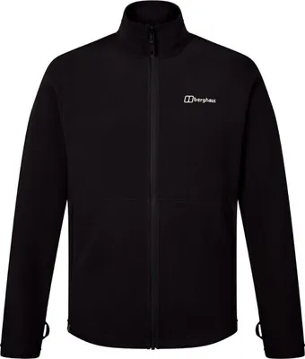 Schwarze Berghaus Polartec-Fleece Prism Micro InterActive Jacke mit durchgehendem Reißverschluss und Stehkragen