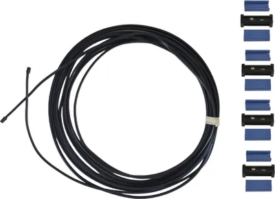 Produktbild von 5 Meter Flachbandkabel eckig 2 x 0,75 mm² + 4 DC Kabelverbinder